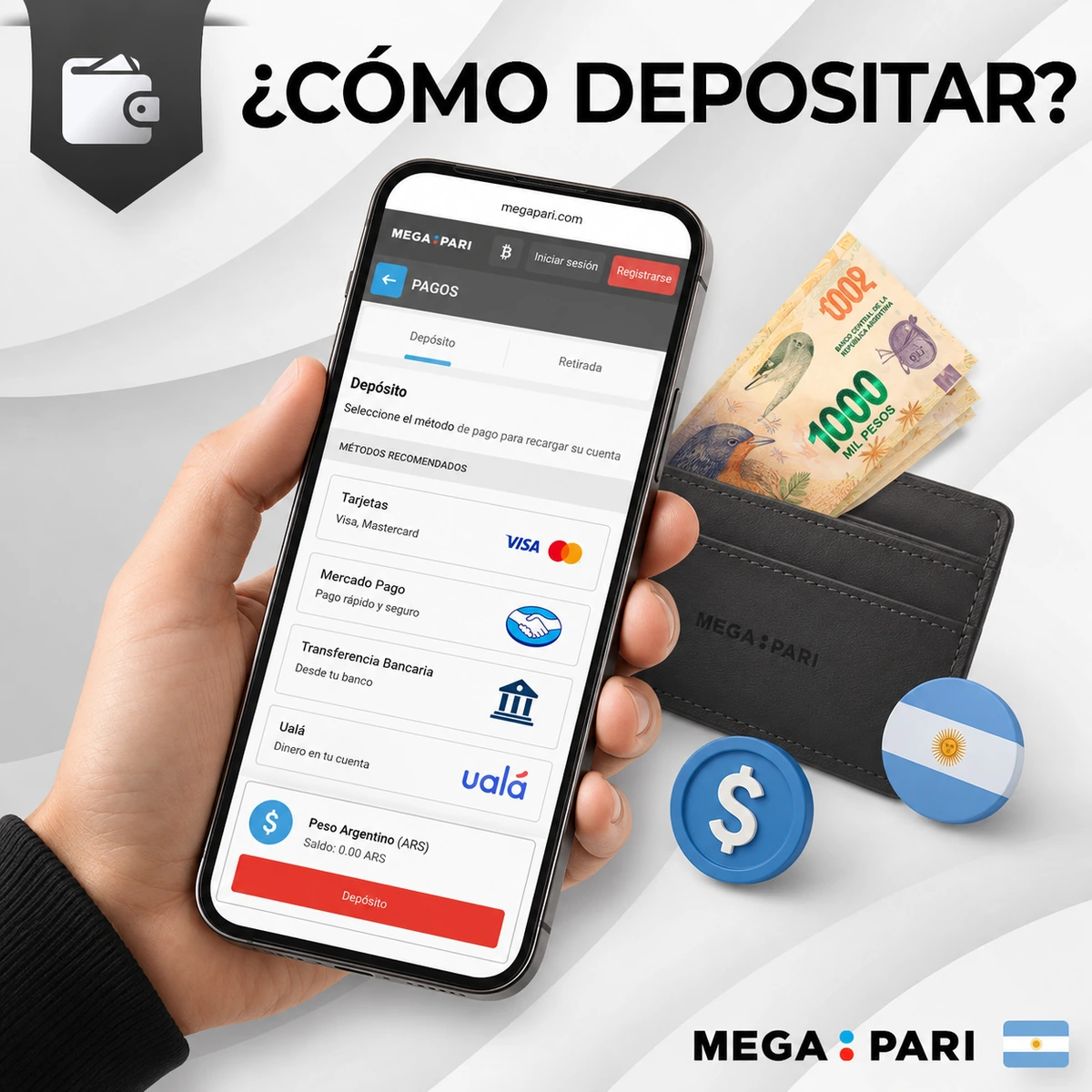 Cajero de Megapari para depositar