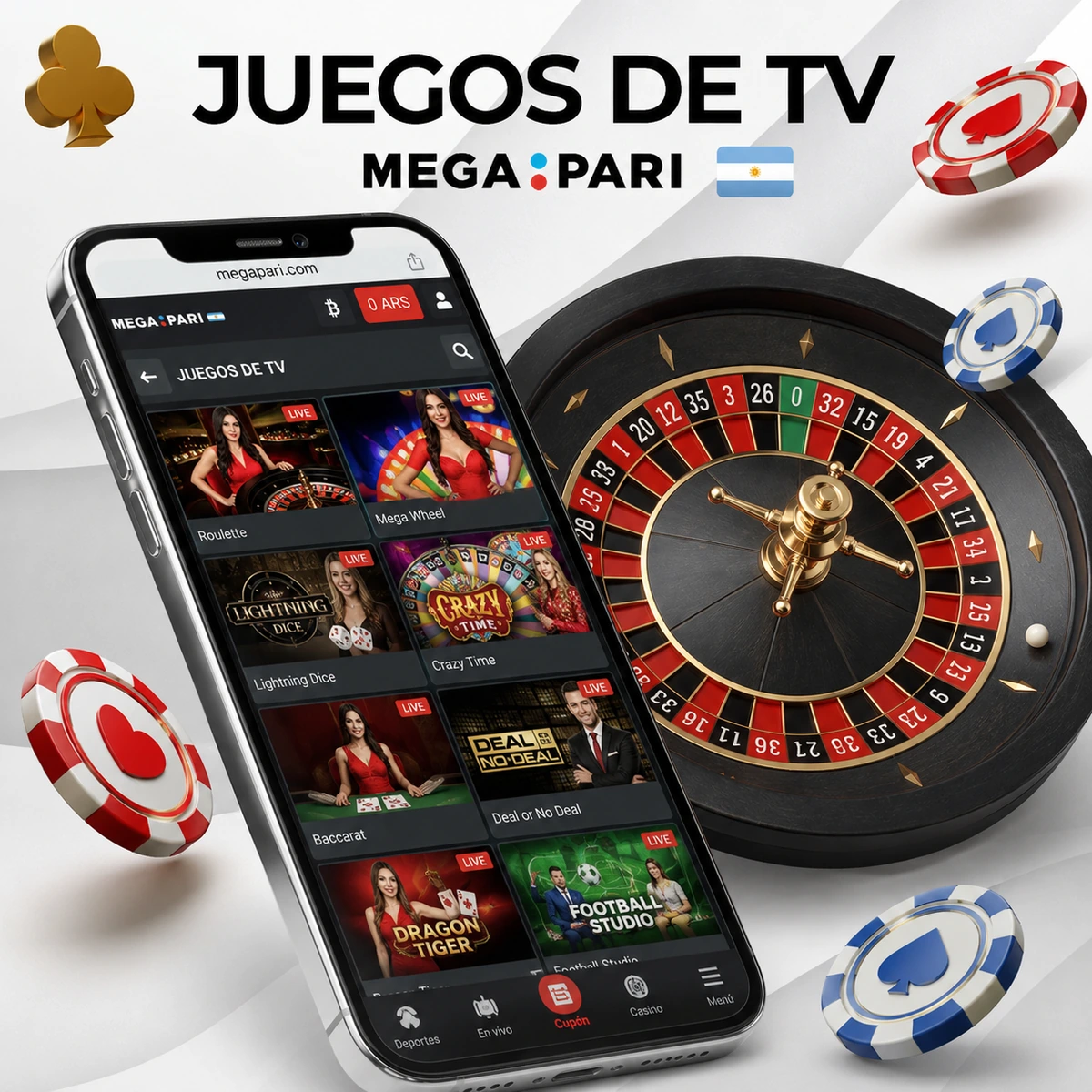 Mesas de casino en vivo de Megapari